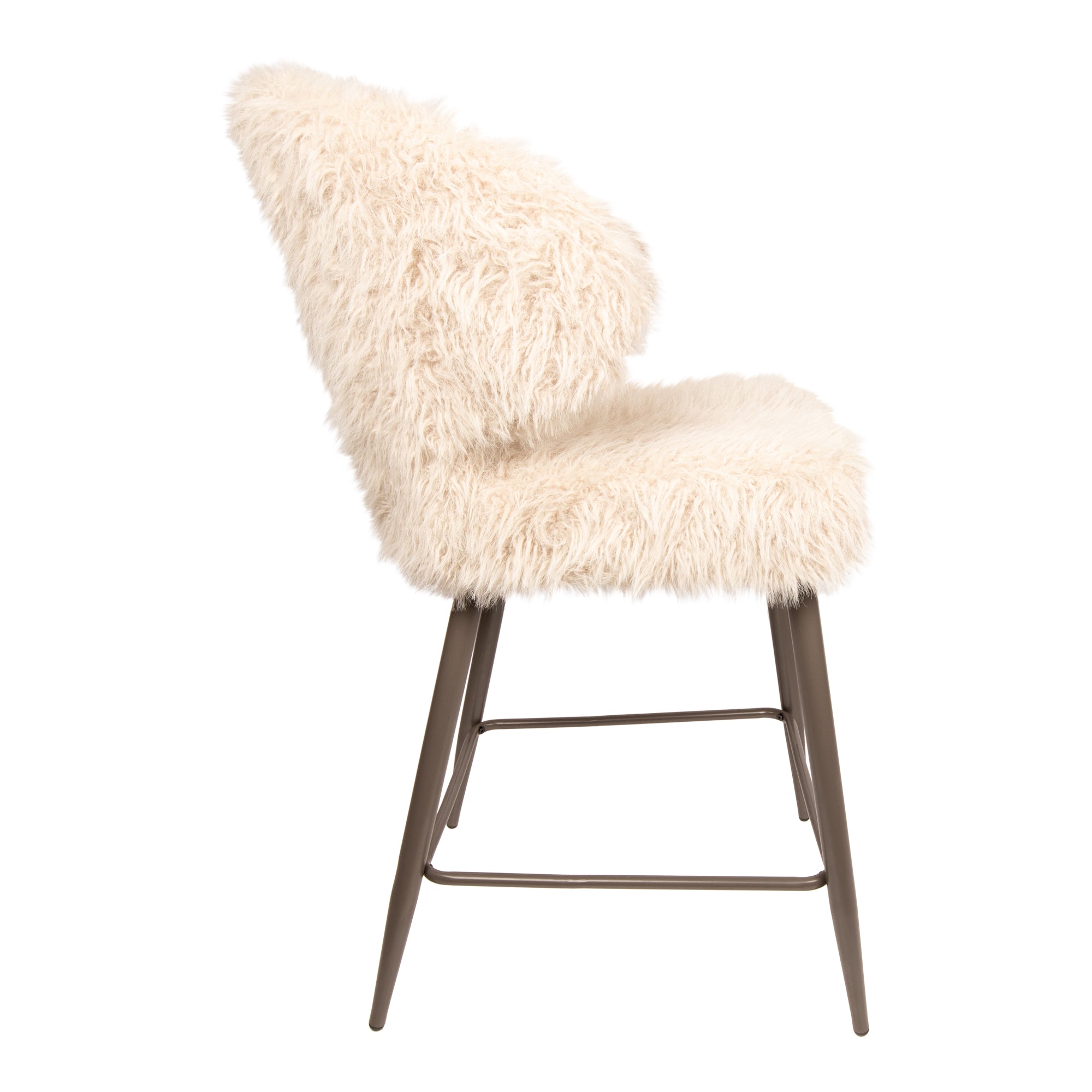 Stuhl von PTMD, stuhl aus Stoff in Beige mit Metallgestell im modernen Design, komfortabel. Ideal für Essbereich oder Küche.