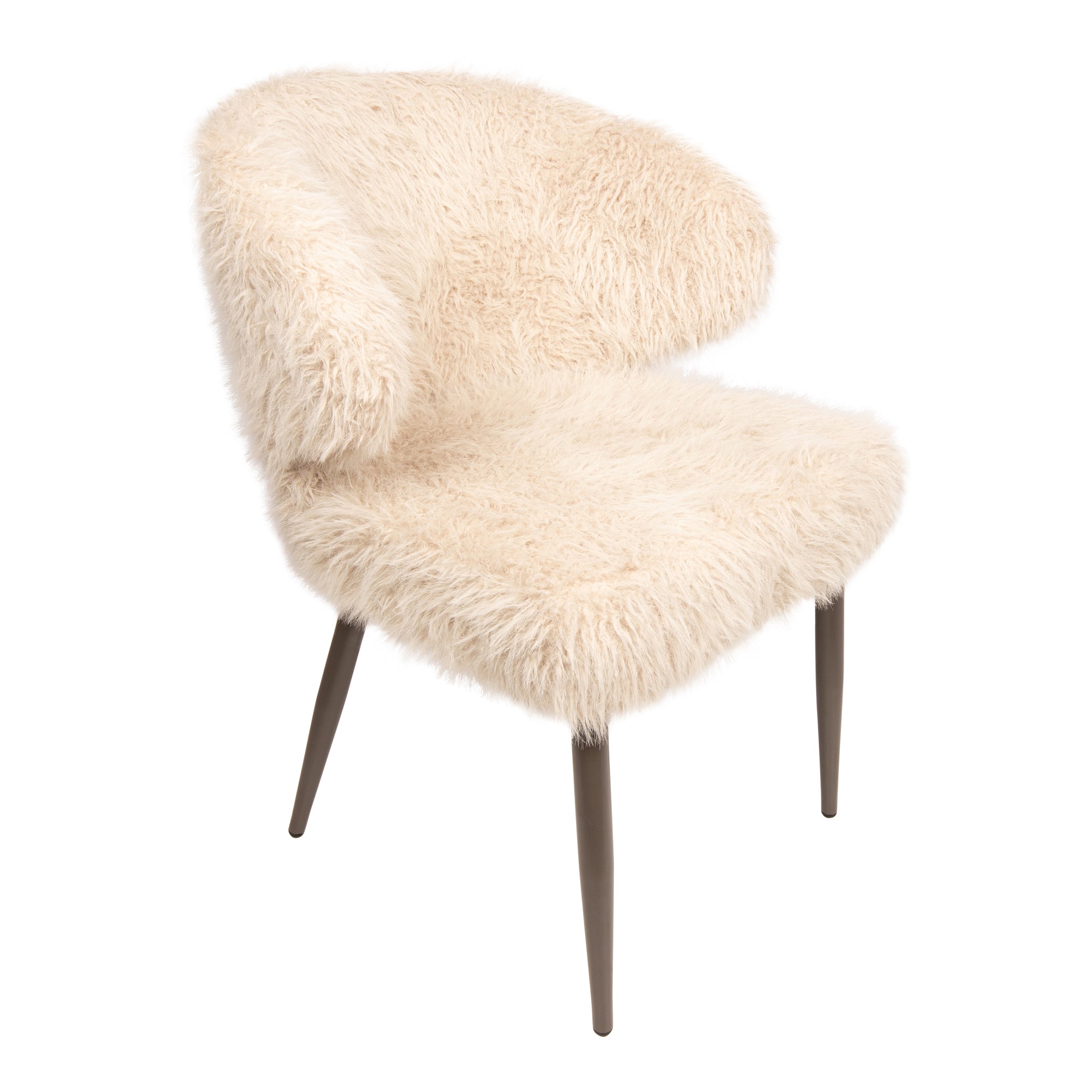 Stuhl von PTMD, stuhl aus Stoff in Beige mit Metallgestell im modernen Design, komfortabel. Ideal für Essbereich oder Küche.