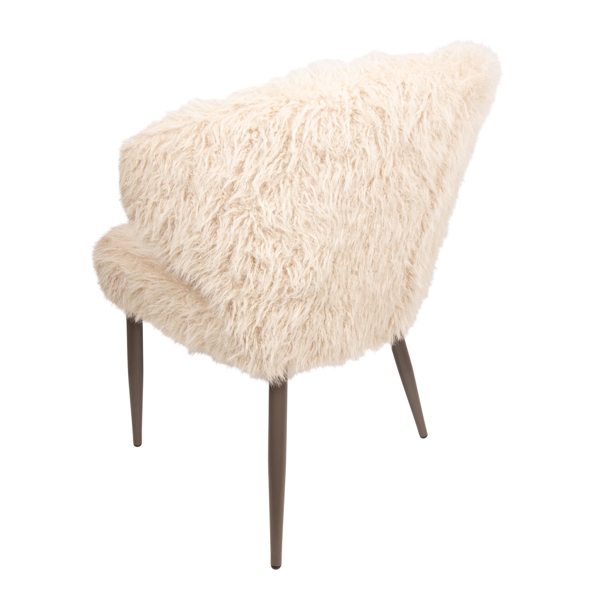 Stuhl von PTMD, stuhl aus Stoff in Beige mit Metallgestell im modernen Design, komfortabel. Ideal für Essbereich oder Küche.