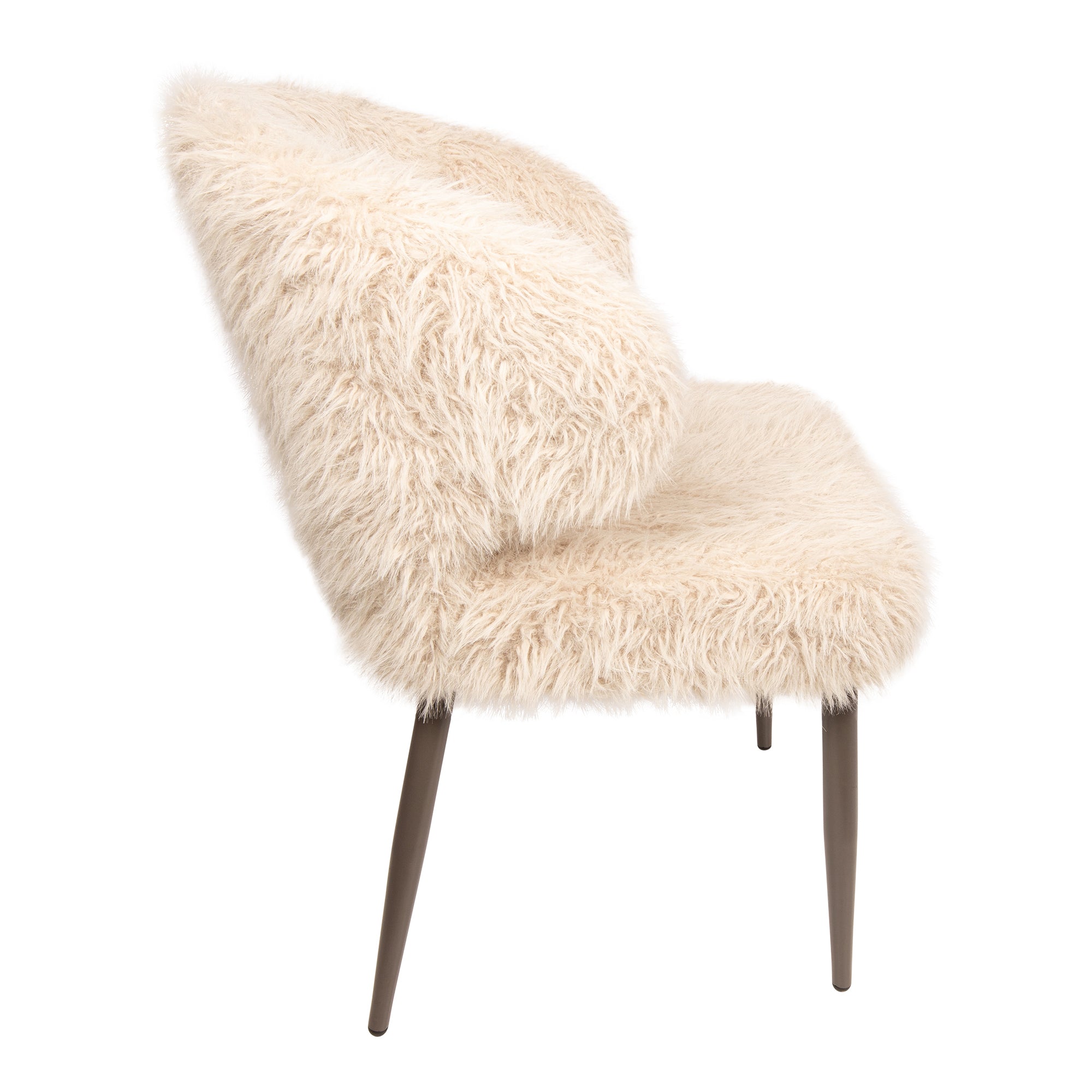 Stuhl von PTMD, stuhl aus Stoff in Beige mit Metallgestell im modernen Design, komfortabel. Ideal für Essbereich oder Küche.