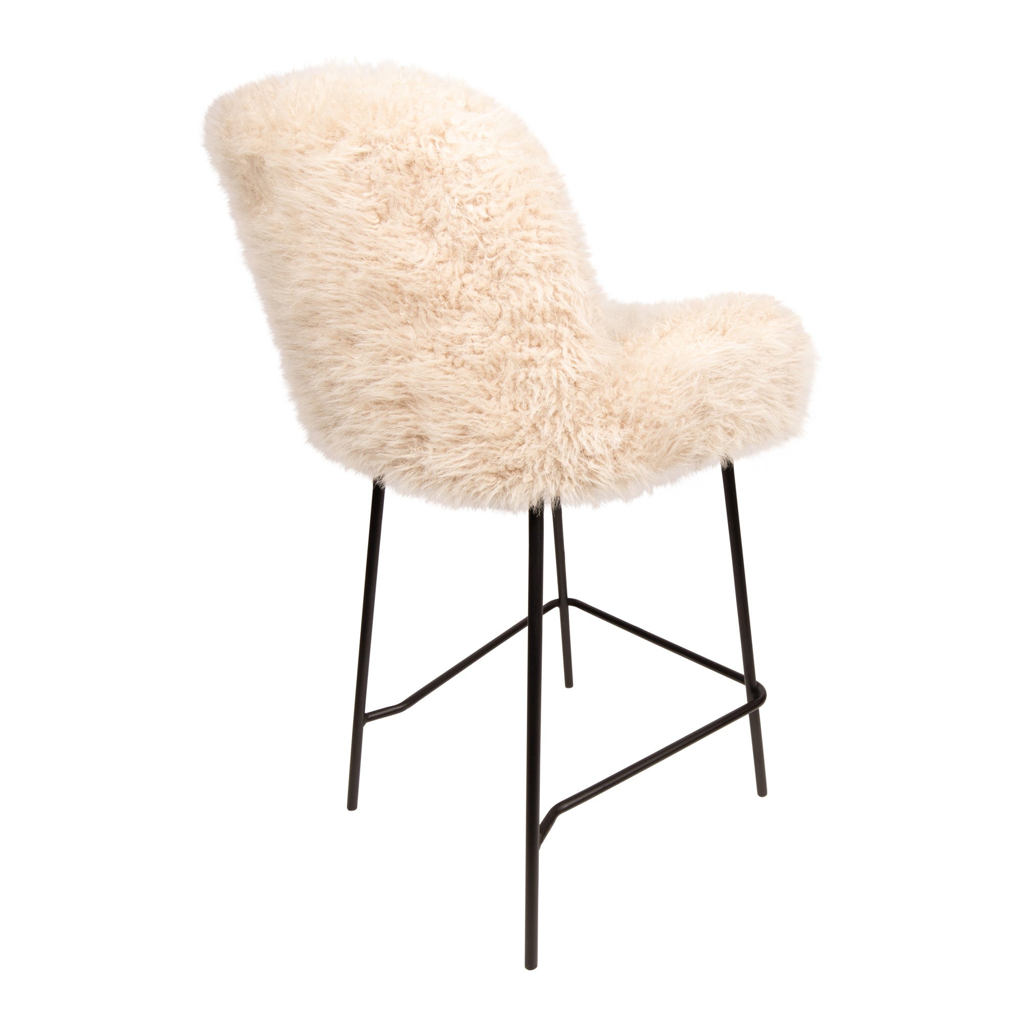 Stuhl von PTMD, stuhl aus Stoff in Beige mit Metallgestell im modernen Design, komfortabel. Ideal für Essbereich oder Küche.