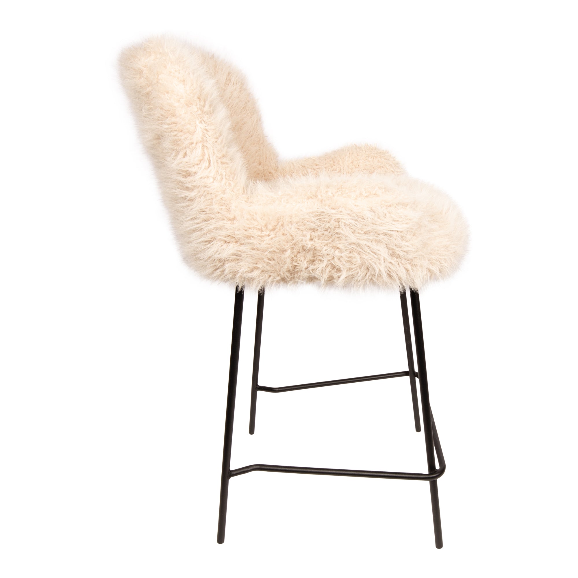 Stuhl von PTMD, stuhl aus Stoff in Beige mit Metallgestell im modernen Design, komfortabel. Ideal für Essbereich oder Küche.