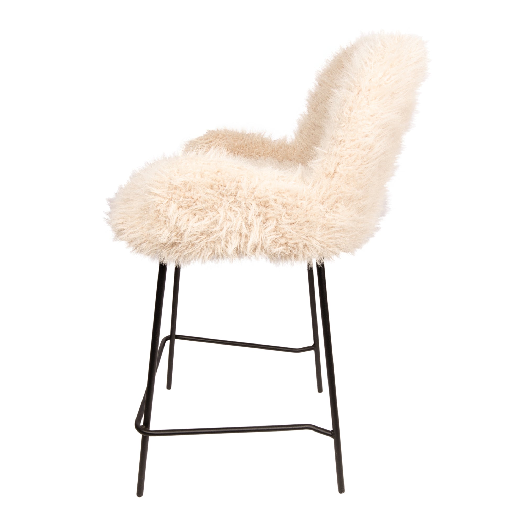 Stuhl von PTMD, stuhl aus Stoff in Beige mit Metallgestell im modernen Design, komfortabel. Ideal für Essbereich oder Küche.