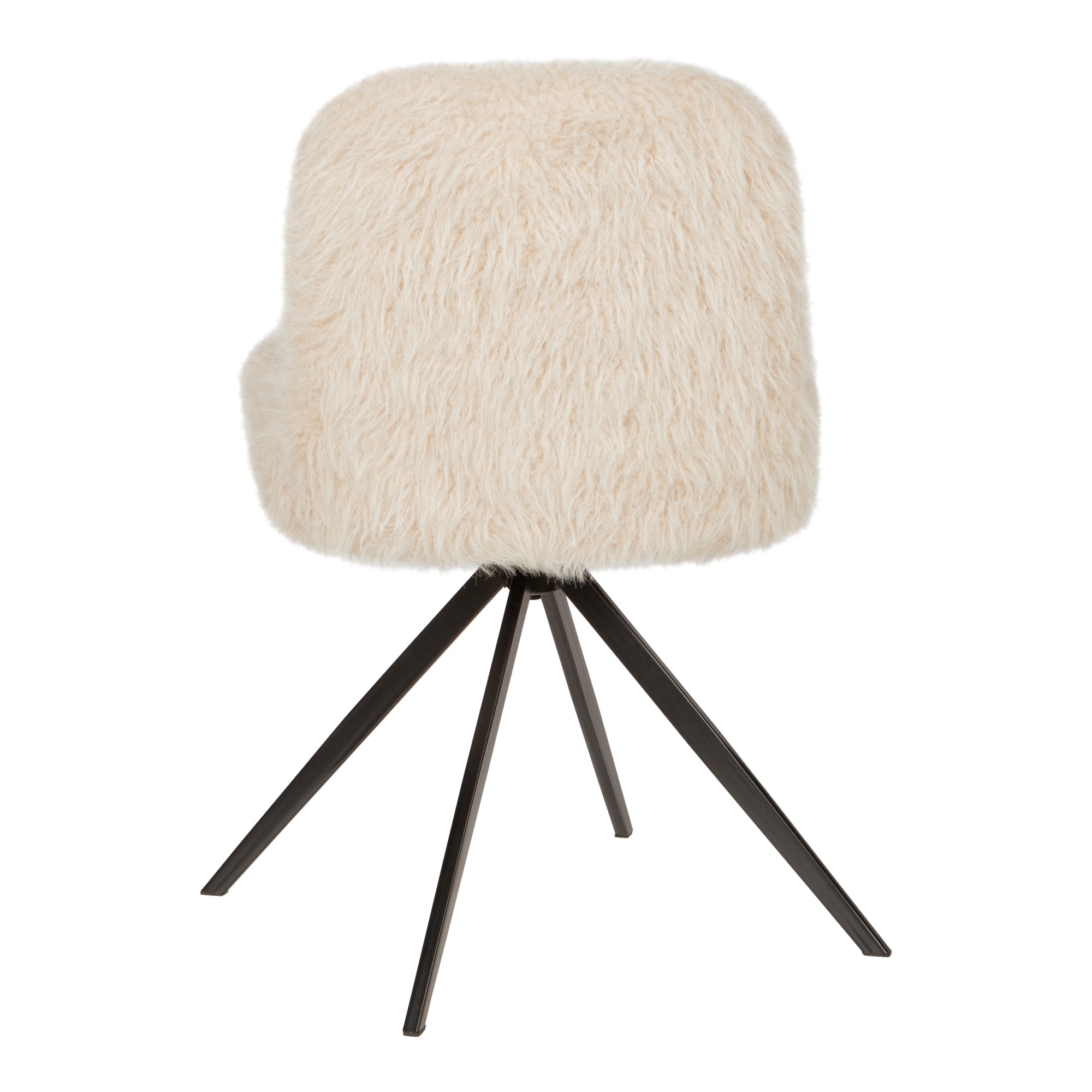 Stuhl von PTMD, stuhl aus Stoff in Beige mit Metallgestell im modernen Design, komfortabel. Ideal für Essbereich oder Küche.