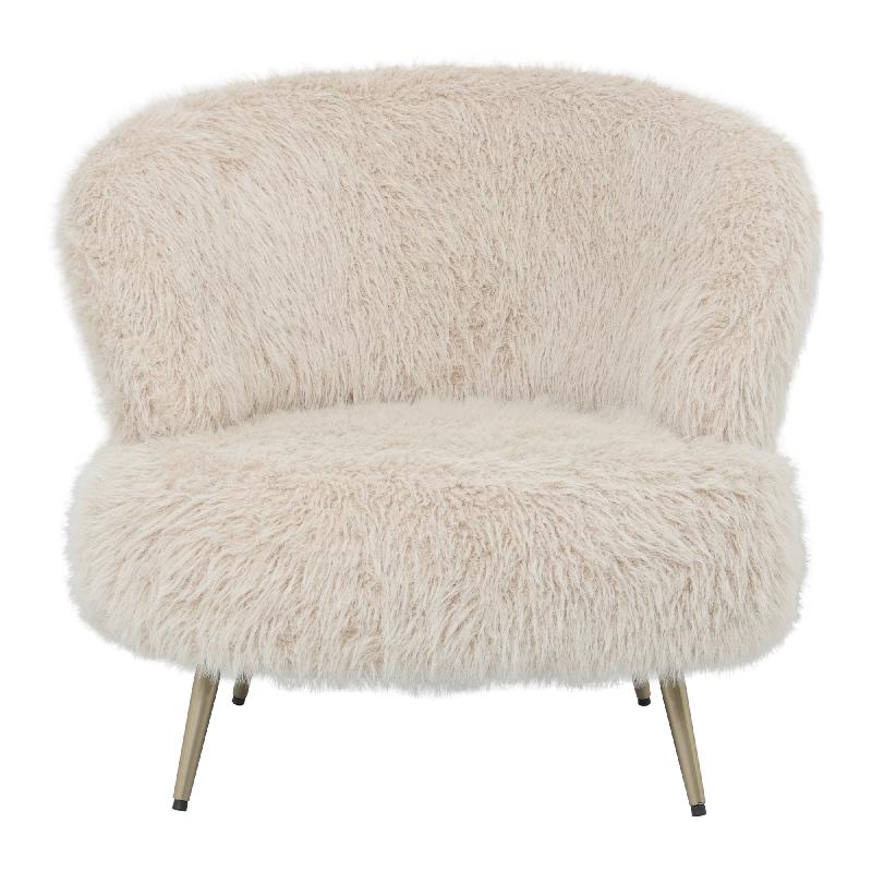 Sessel von PTMD, sessel aus Stoff in Beige mit Metallgestell im modernen Design, komfortabel. Ideal für Essbereich oder Küche.