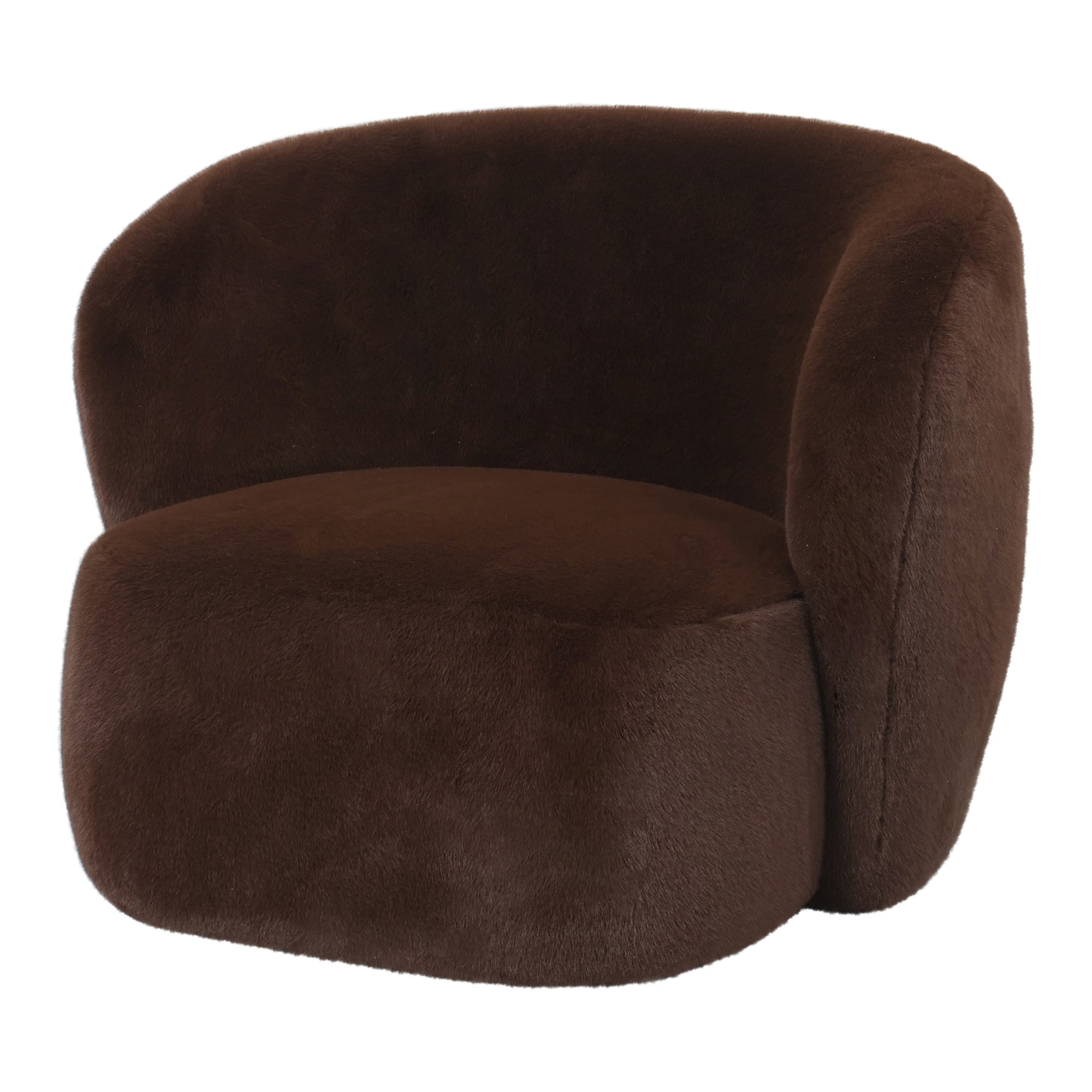 Sessel von PTMD, sessel aus Stoff in Braun mit Metallgestell im modernen Design, komfortabel. Ideal für Essbereich oder Küche.