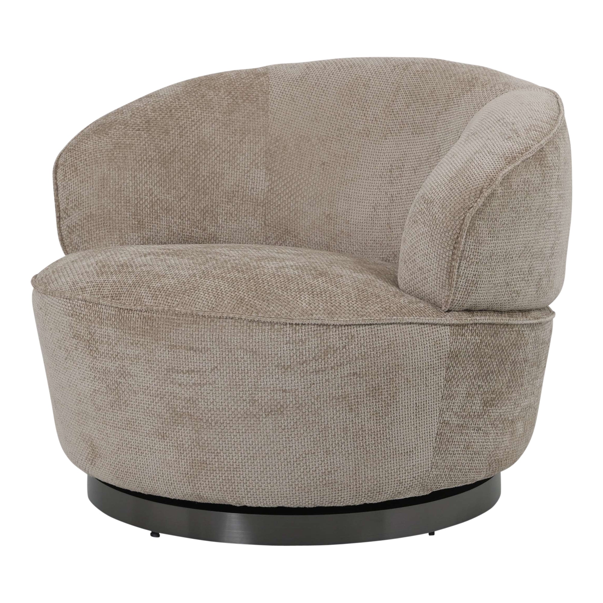 Sessel von PTMD, sessel aus Stoff in Beige mit Metallgestell im modernen Design, komfortabel. Ideal für Essbereich oder Küche.