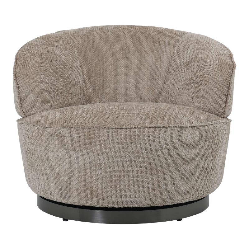Sessel von PTMD, sessel aus Stoff in Beige mit Metallgestell im modernen Design, komfortabel. Ideal für Essbereich oder Küche.