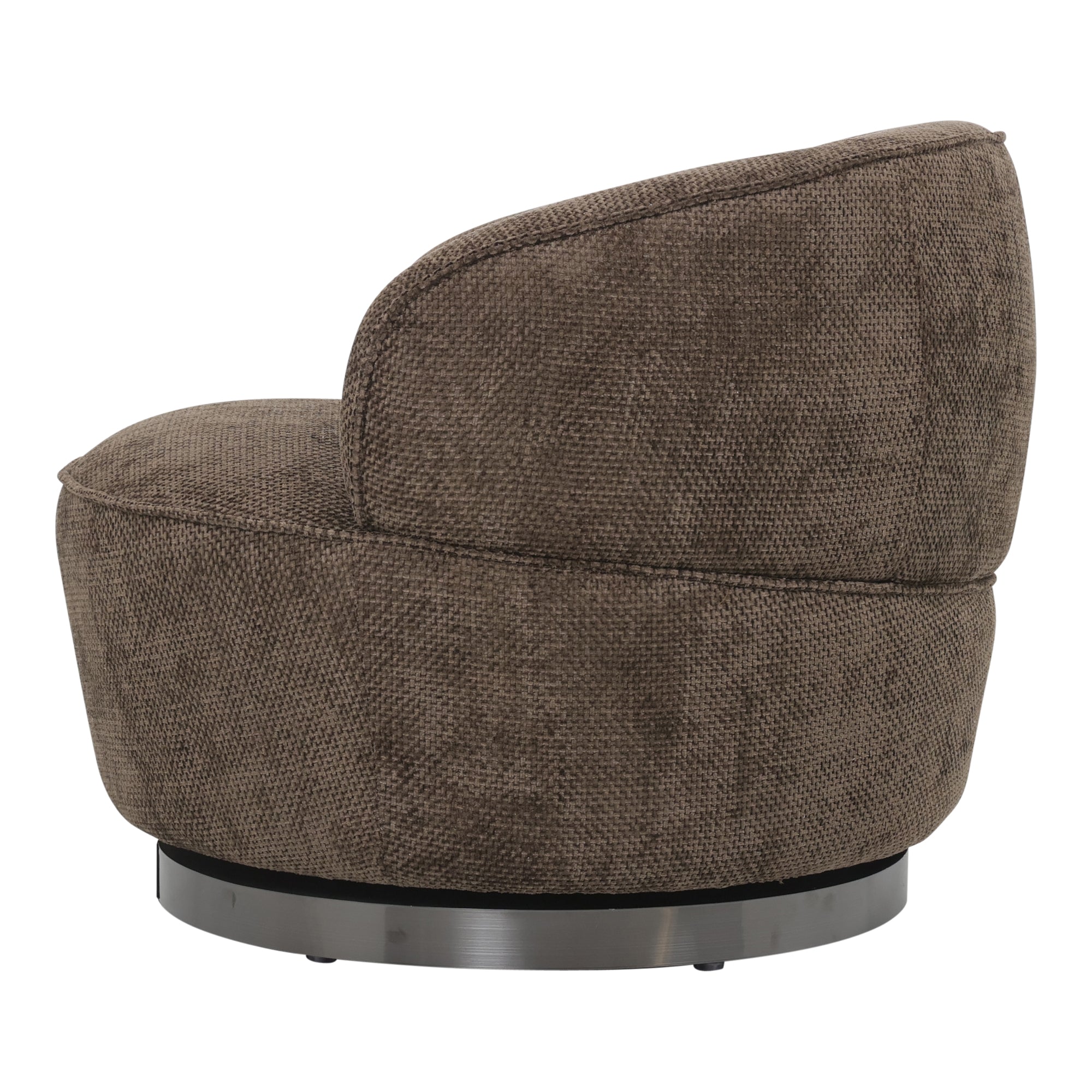 Sessel von PTMD, sessel aus Stoff in Braun mit Metallgestell im modernen Design, komfortabel. Ideal für Essbereich oder Küche.