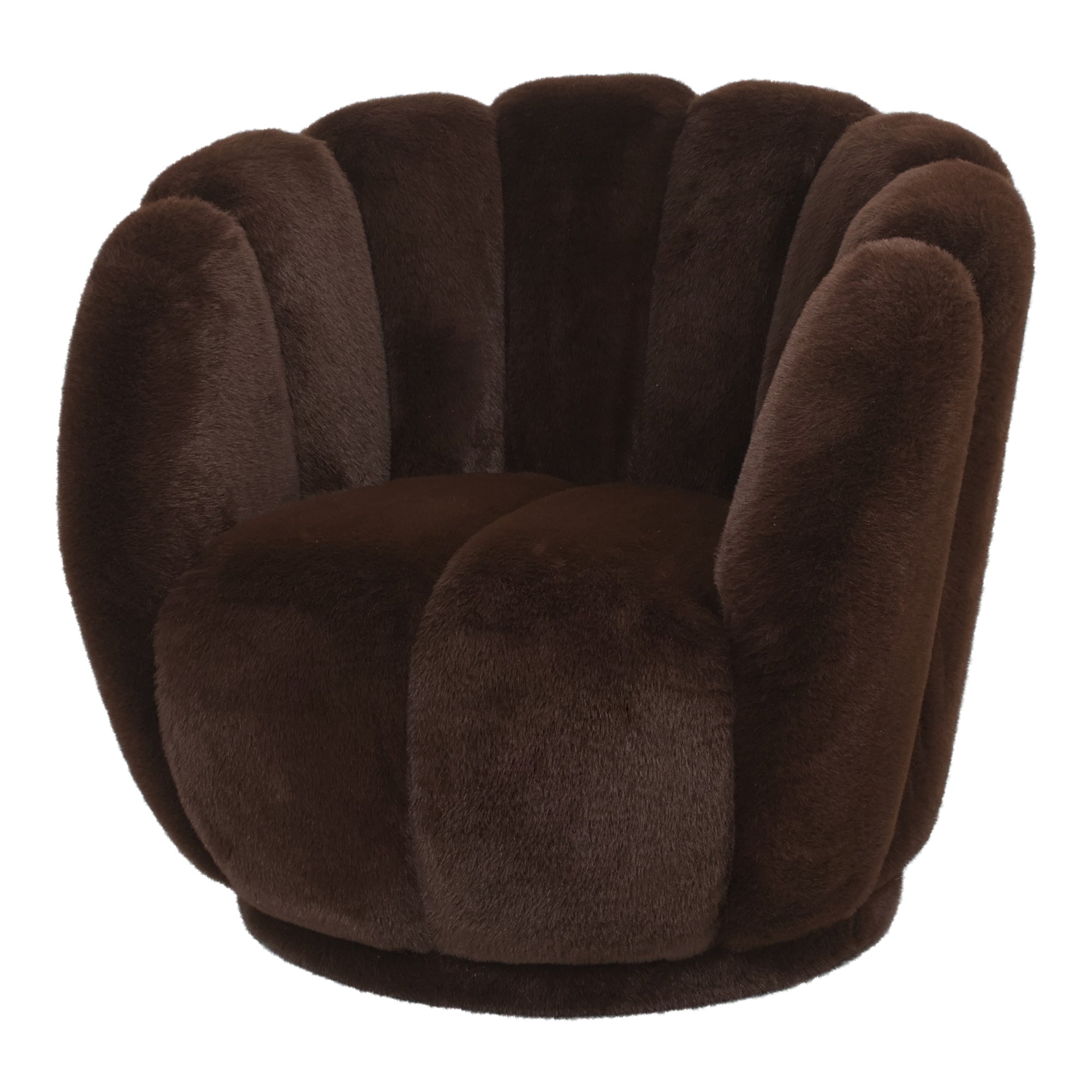 Sessel von PTMD, sessel aus Stoff in Braun mit Metallgestell im modernen Design, komfortabel. Ideal für Essbereich oder Küche.