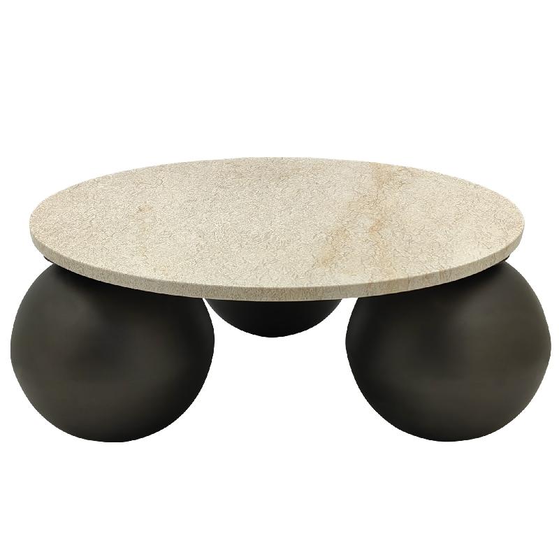 Couchtisch von PTMD – eleganter sitzmöbel aus Stoff in Beige mit Metallgestell im modernem Design, komfortabel und pflegeleicht.