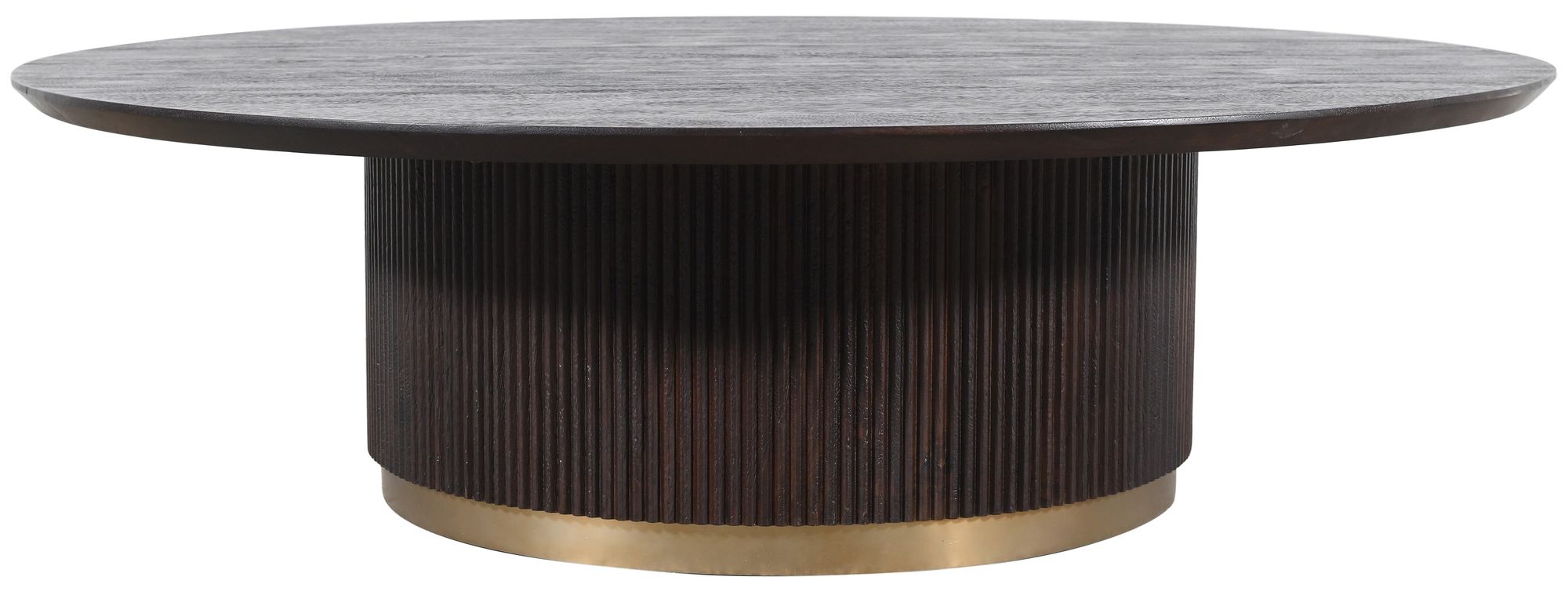 Couchtisch von PTMD – eleganter sitzmöbel aus Stoff in Braun mit Metallgestell im modernem Design, komfortabel und pflegeleicht.