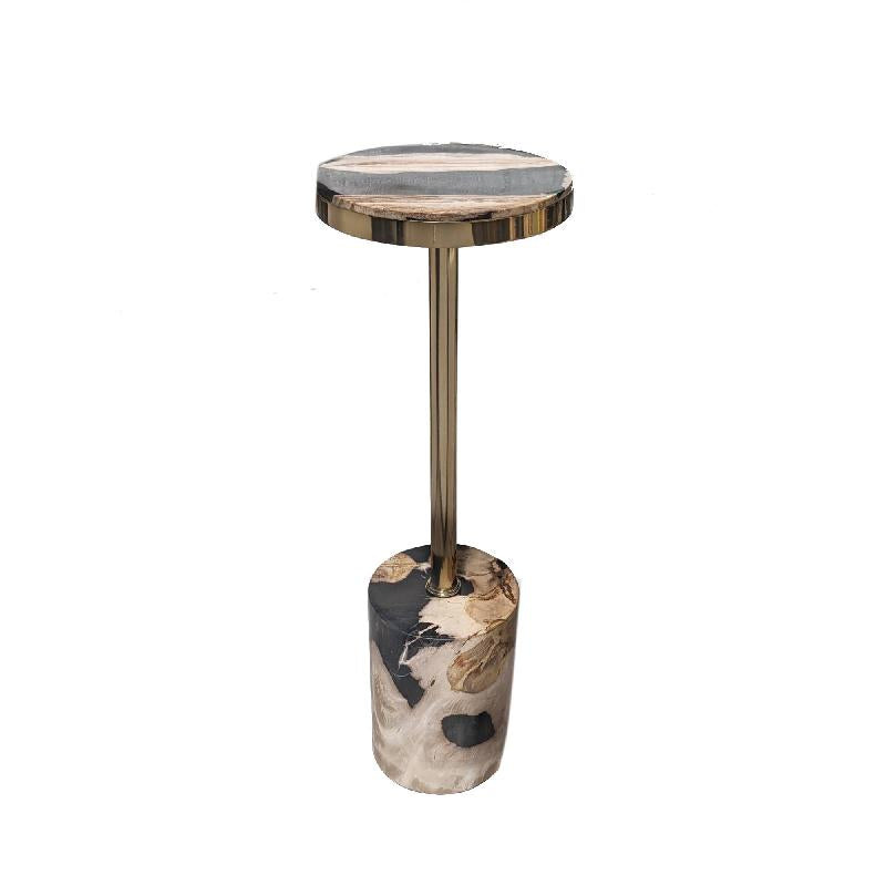 Beistelltisch Mody Black Versteinertes Holz