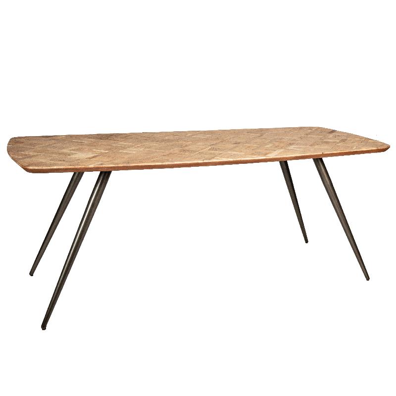 Esstisch Fieron Black Acaia Wooden oval