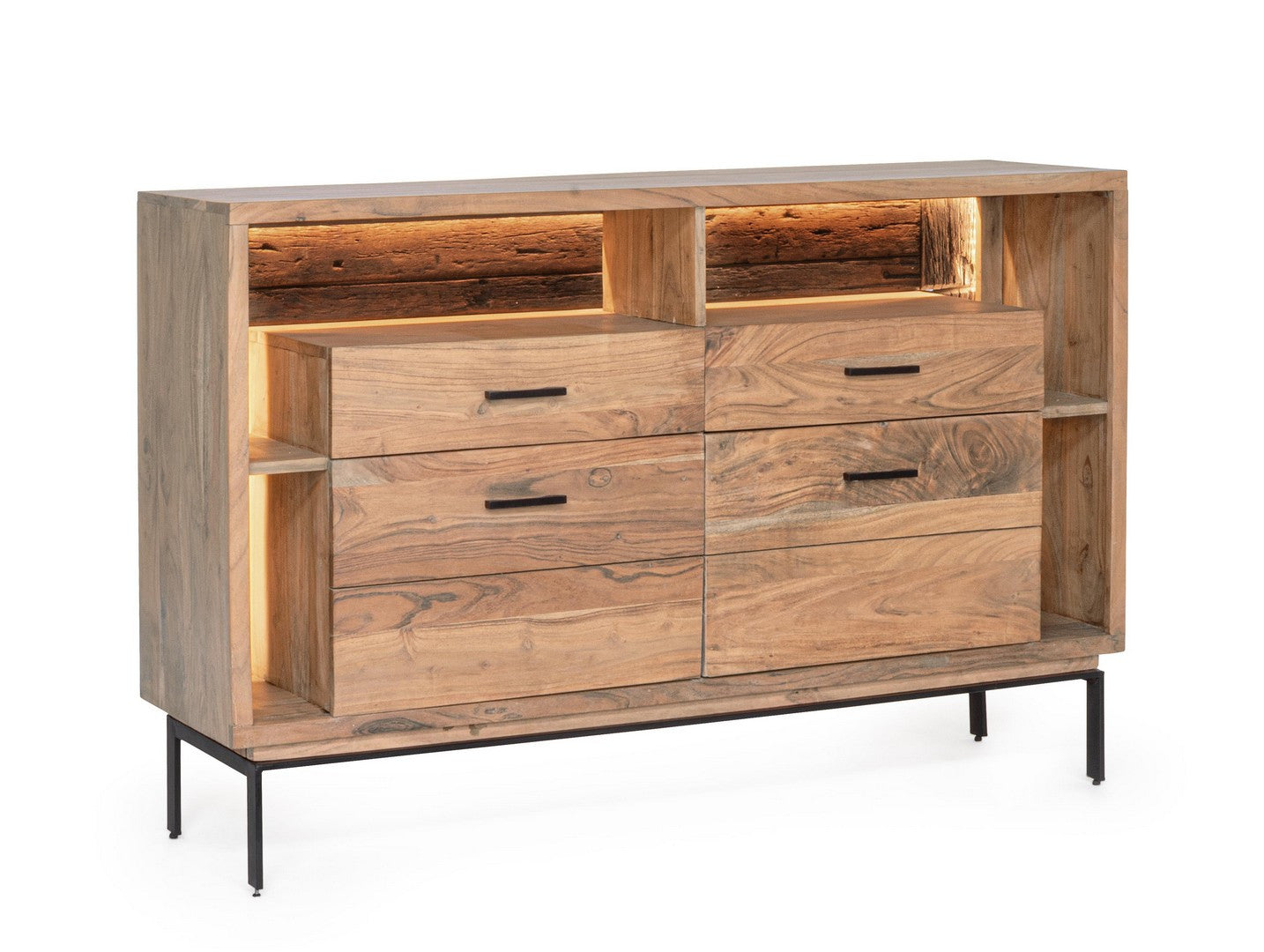 Sideboard Mangal 2 Türen mit Stahlgestell