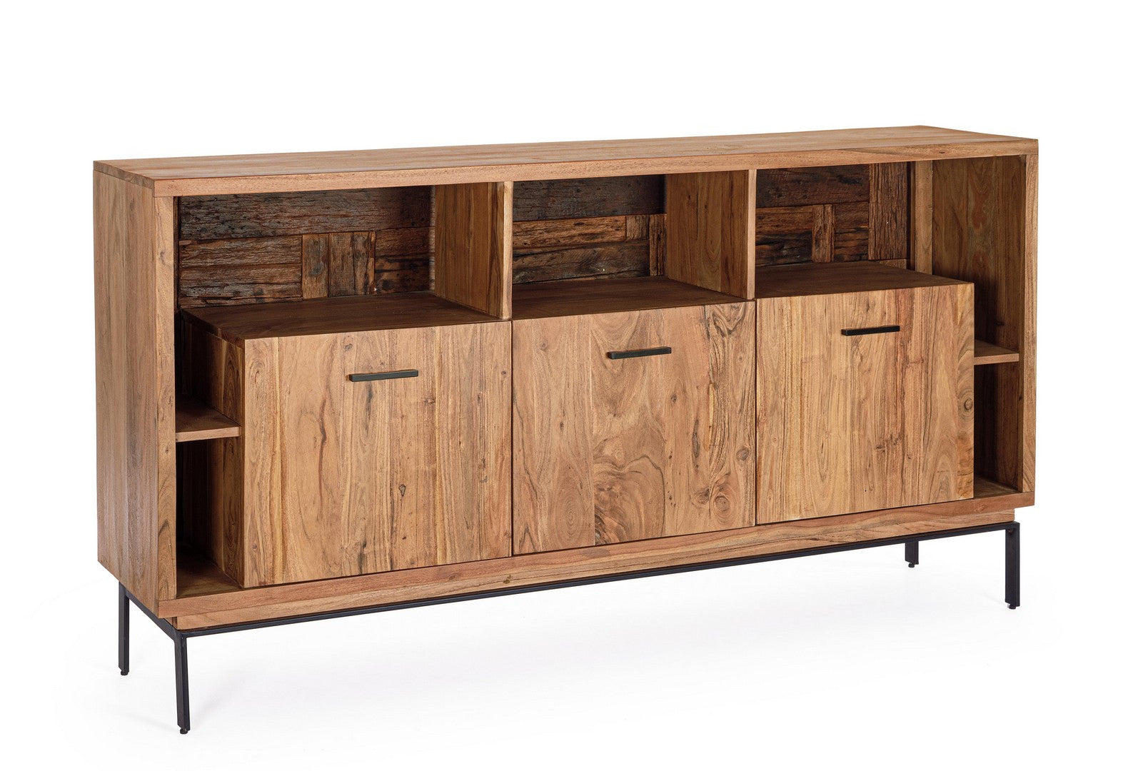 Sideboard Mangal 3 Türen mit Stahlgestell