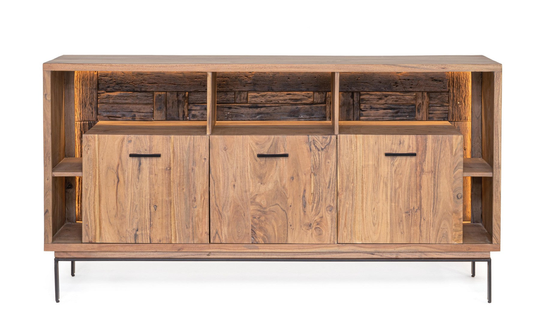 Sideboard Mangal 3 Türen mit Stahlgestell