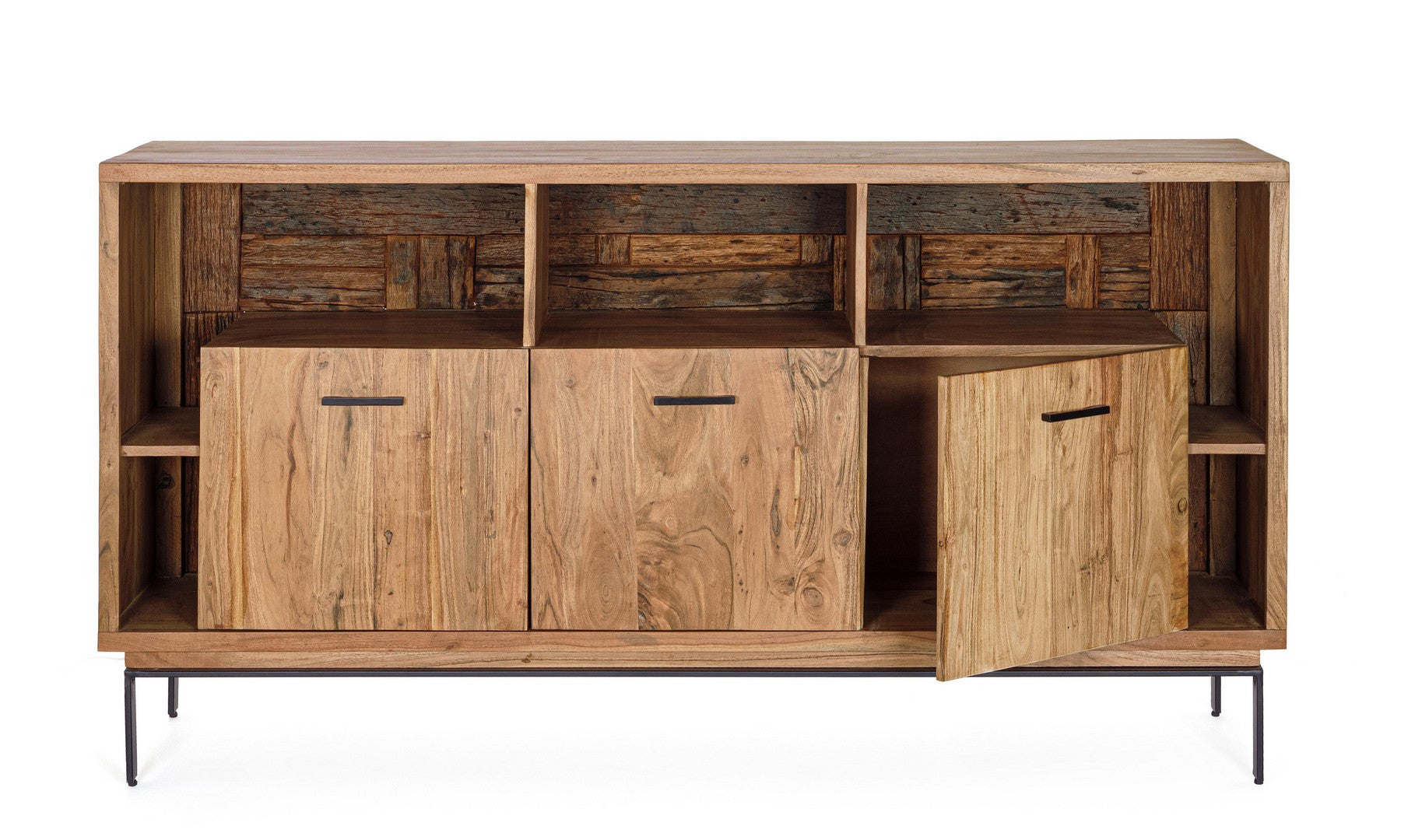 Sideboard Mangal 3 Türen mit Stahlgestell