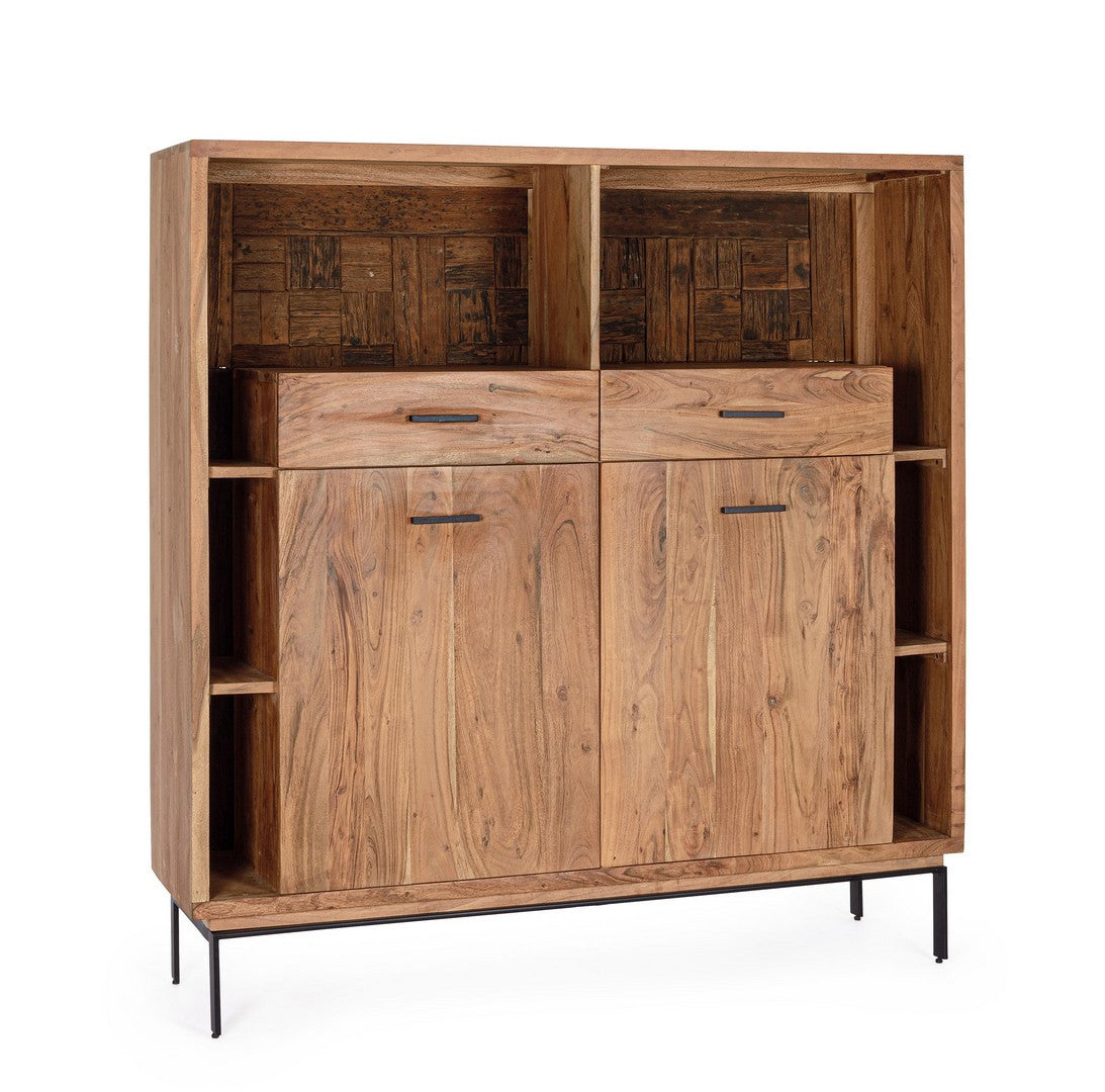 Sideboard Mangal 2 Türen und Schubladen mit Stahlgestell