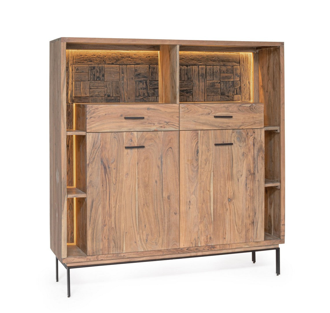 Sideboard Mangal 2 Türen und Schubladen mit Stahlgestell