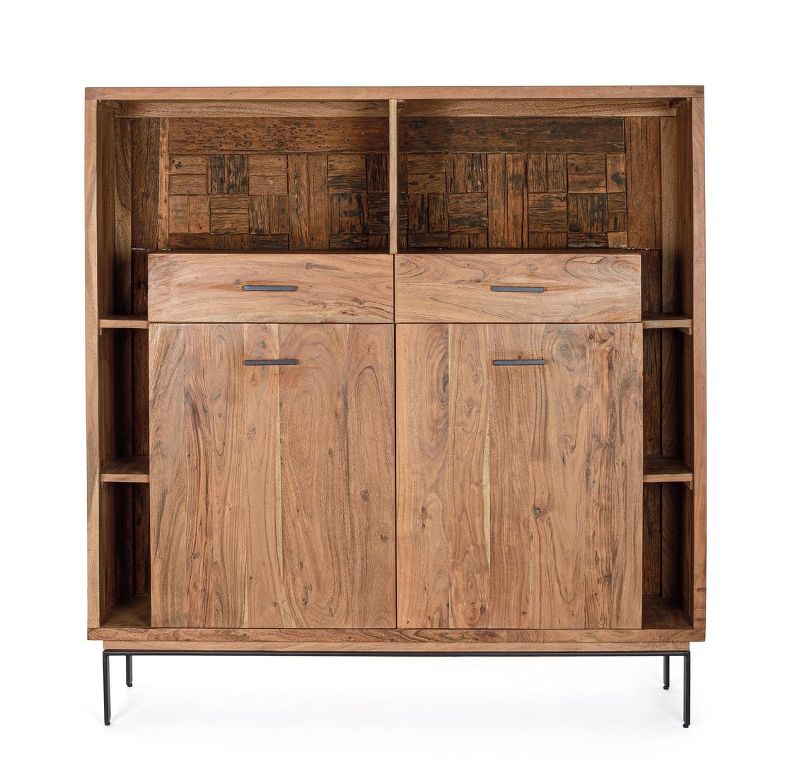 Sideboard Mangal 2 Türen und Schubladen mit Stahlgestell