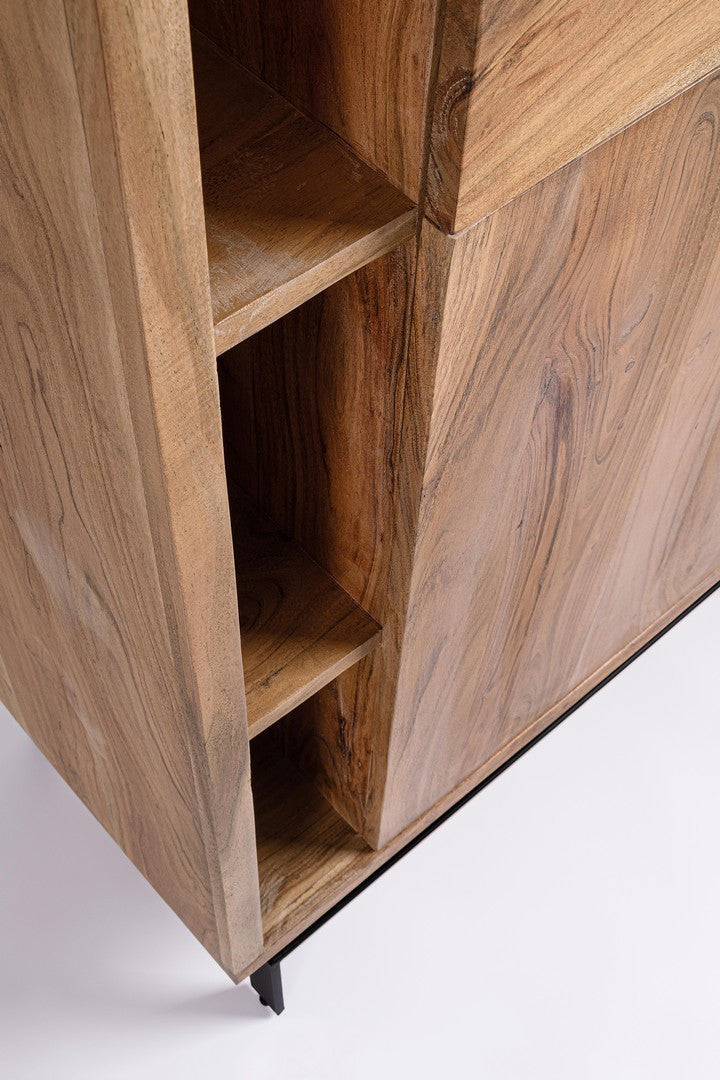 Sideboard Mangal 2 Türen und Schubladen mit Stahlgestell
