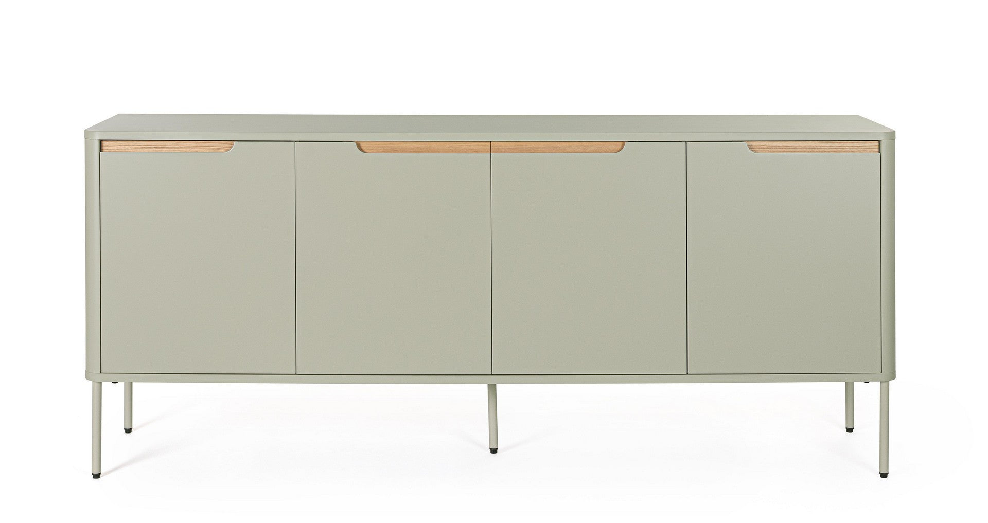 Sideboard Nathan Grau Sand 3 Türen mit Stahlgestell