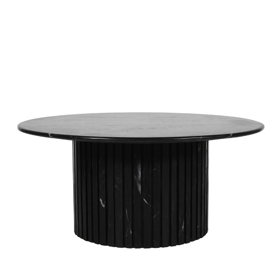Indoor Sofa Couchtisch Neelim Black Marble aus Marmor in schwarz | Ptmd | zeitloses Design, hochwertig verarbeitet, ideal für Wohn- und Essbereich