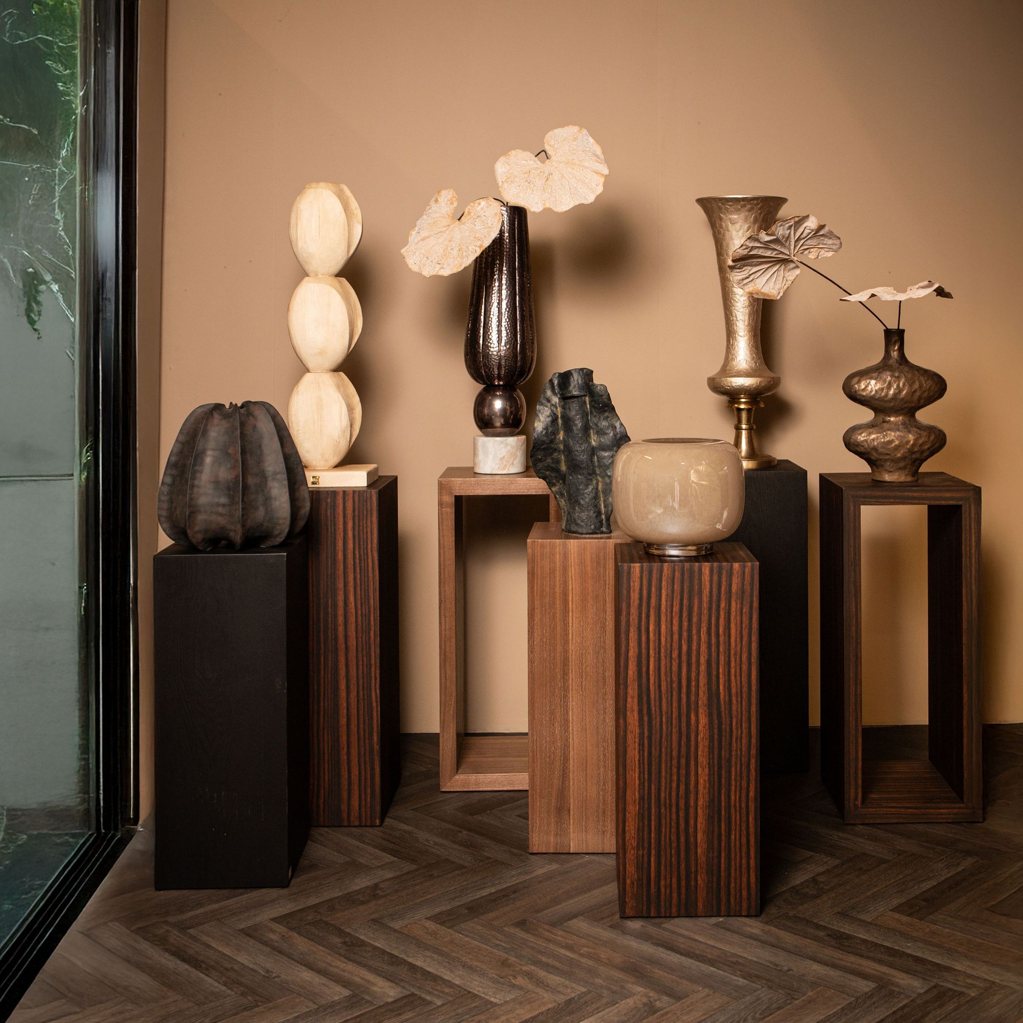 Detailaufnahme Oberfläche | Indoor Designmöbel Konsole Tiess Natural Set 2 | zeitloses Design, hochwertig verarbeitet, ideal für Wohn- und Essbereich