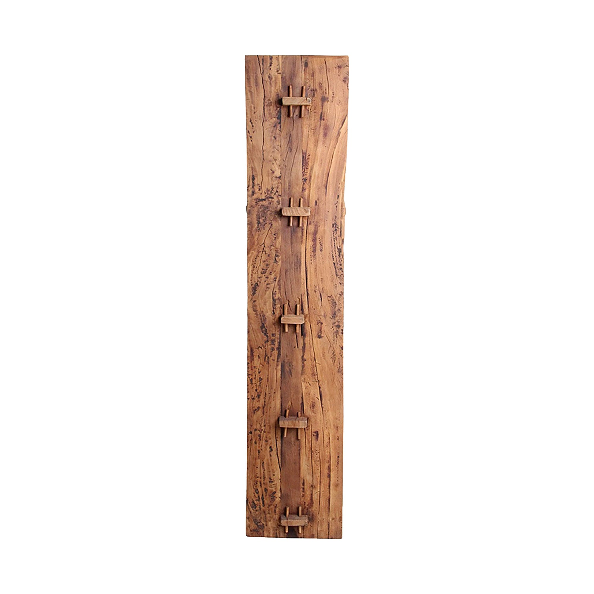 Seitenansicht des Vintage Timber Heritage Regals mit sichtbarer Holzstruktur