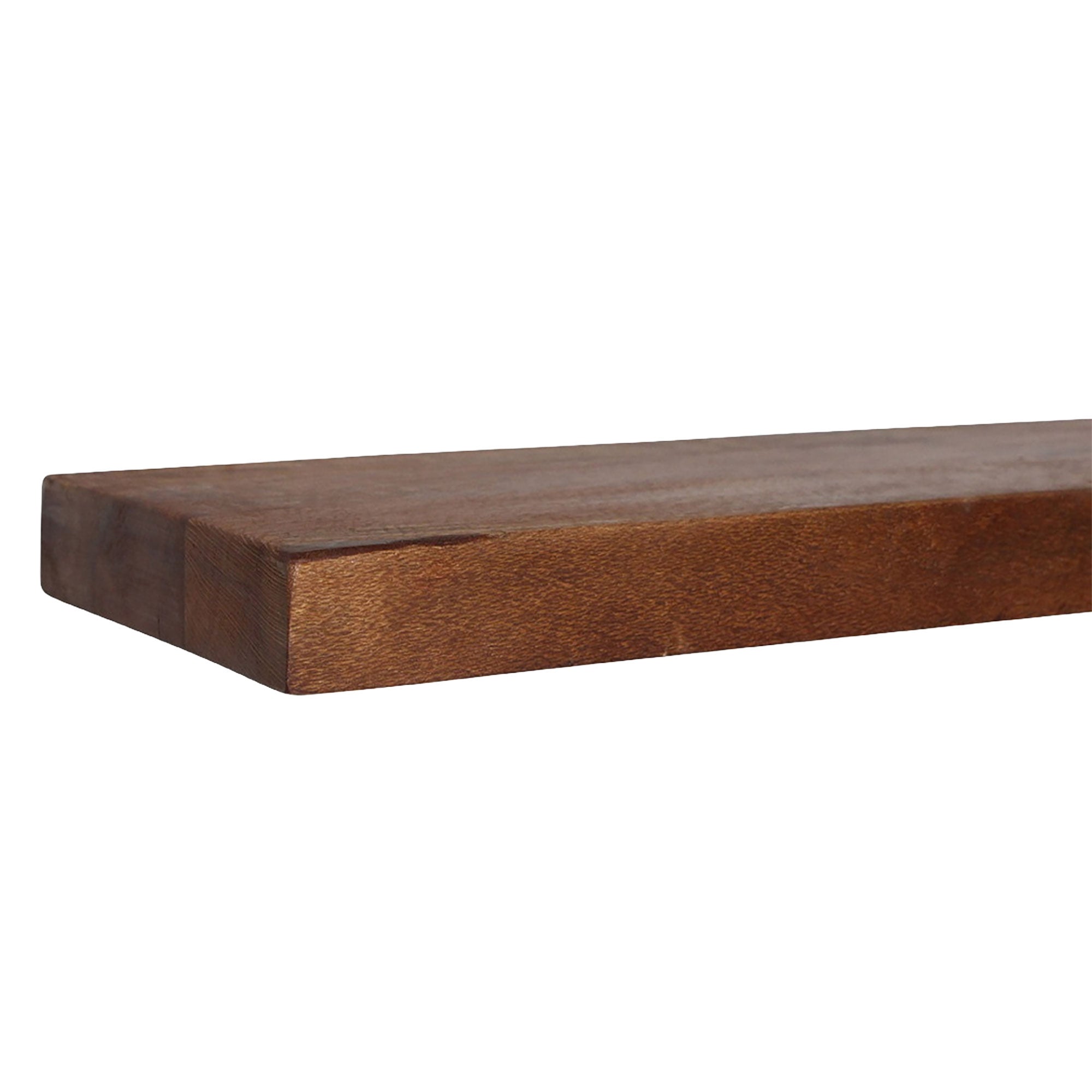 Seitenansicht des Wandregals Heritage Braun - schwebendes Design