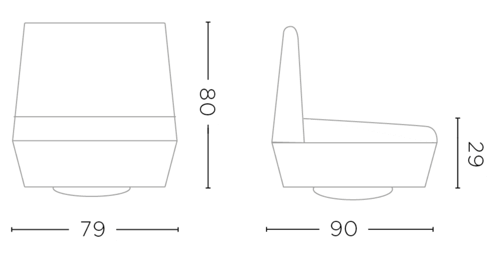 Drehbarer Lounge-Sessel Jules
