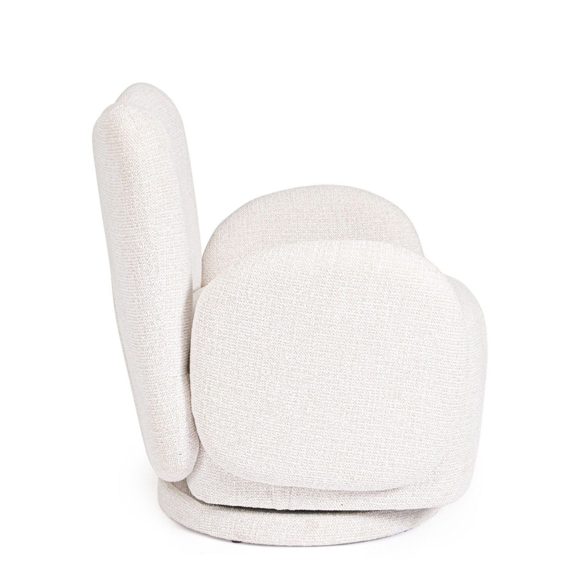 Indoor Sofa Sessel Harper Weiss | Drehbar 360° im Wohnambiente | zeitloses Design, hochwertig verarbeitet, ideal für Wohn- und Essbereich