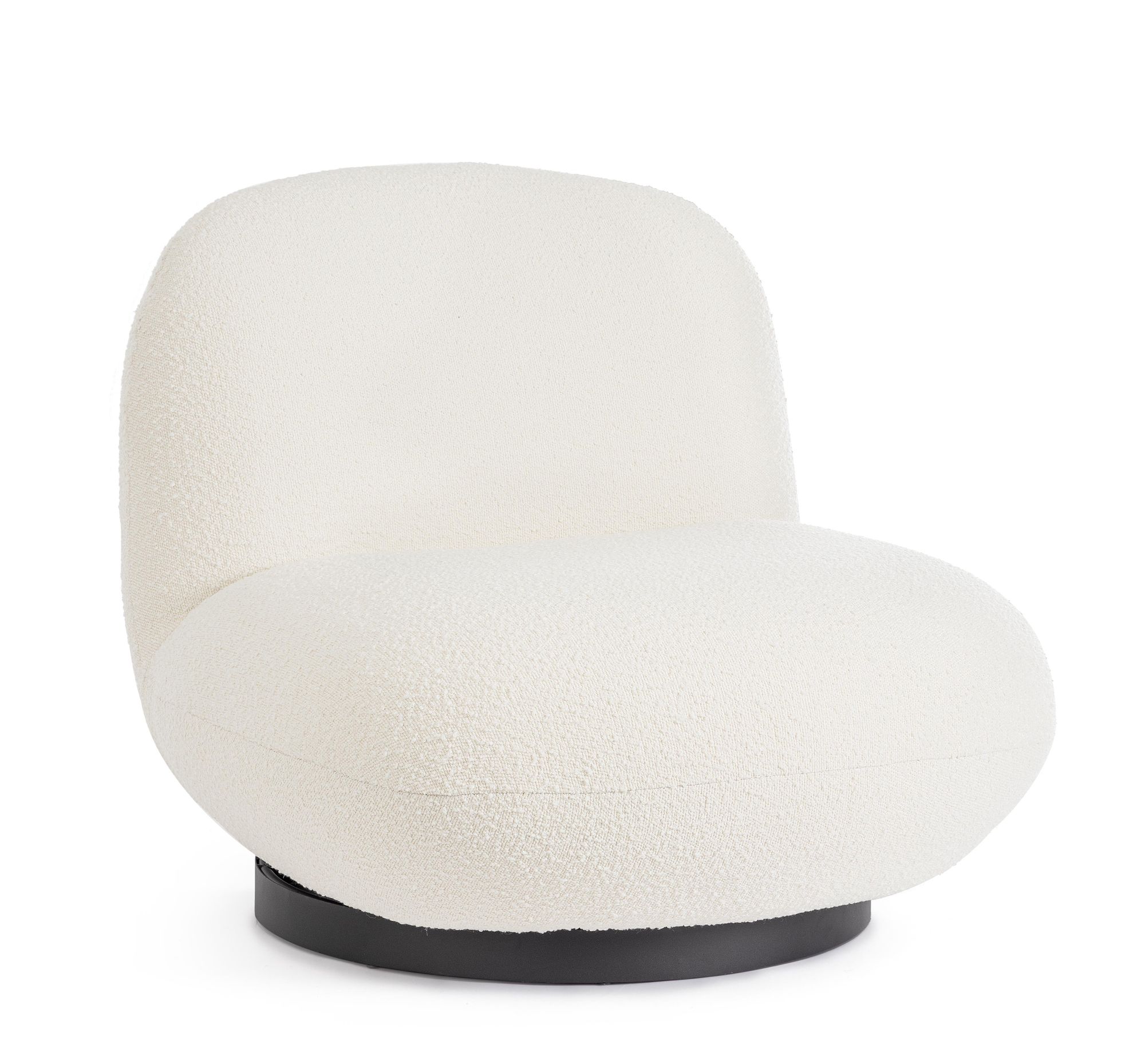 Sessel drehbar Margot Weiss Boucle