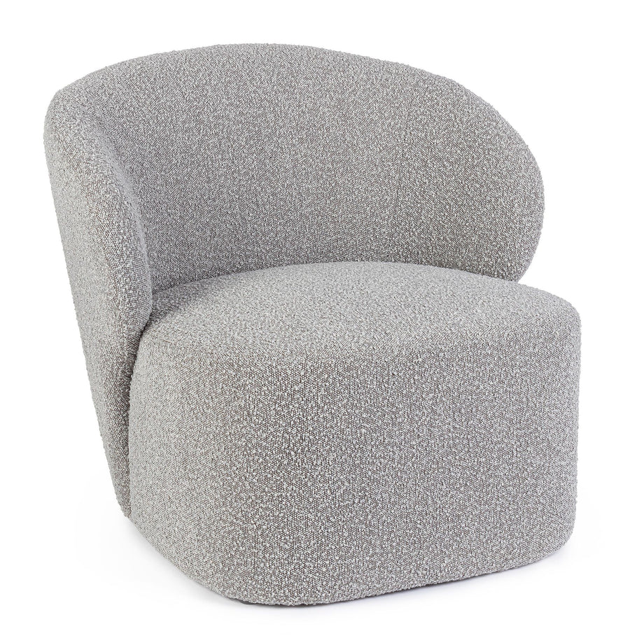 Indoor Sofa Sessel Babila Grau in grau | Bizzotto | zeitloses Design, hochwertig verarbeitet, ideal für Wohn- und Essbereich