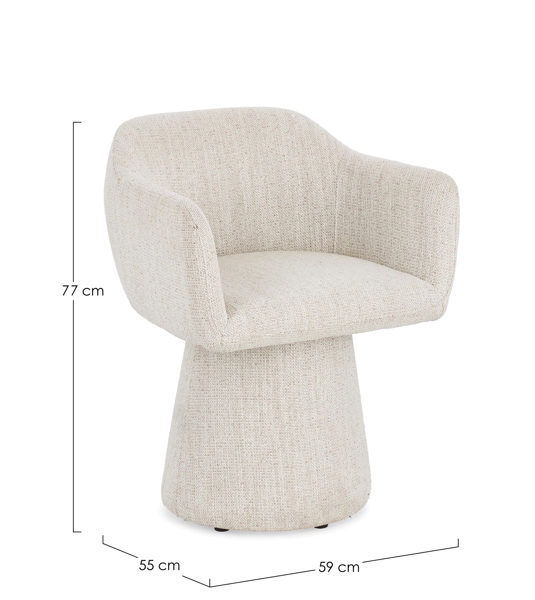 Indoor Sofa Stuhl Lottie drehbar Eis im Wohnambiente | zeitloses Design, hochwertig verarbeitet, ideal für Wohn- und Essbereich | Ansicht 05