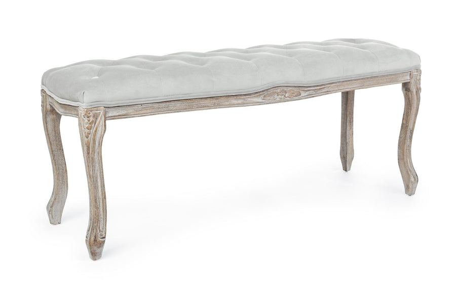 Indoor Sofa Bank Mathilde Grau in grau | Bizzotto | zeitloses Design, hochwertig verarbeitet, ideal für Wohn- und Essbereich