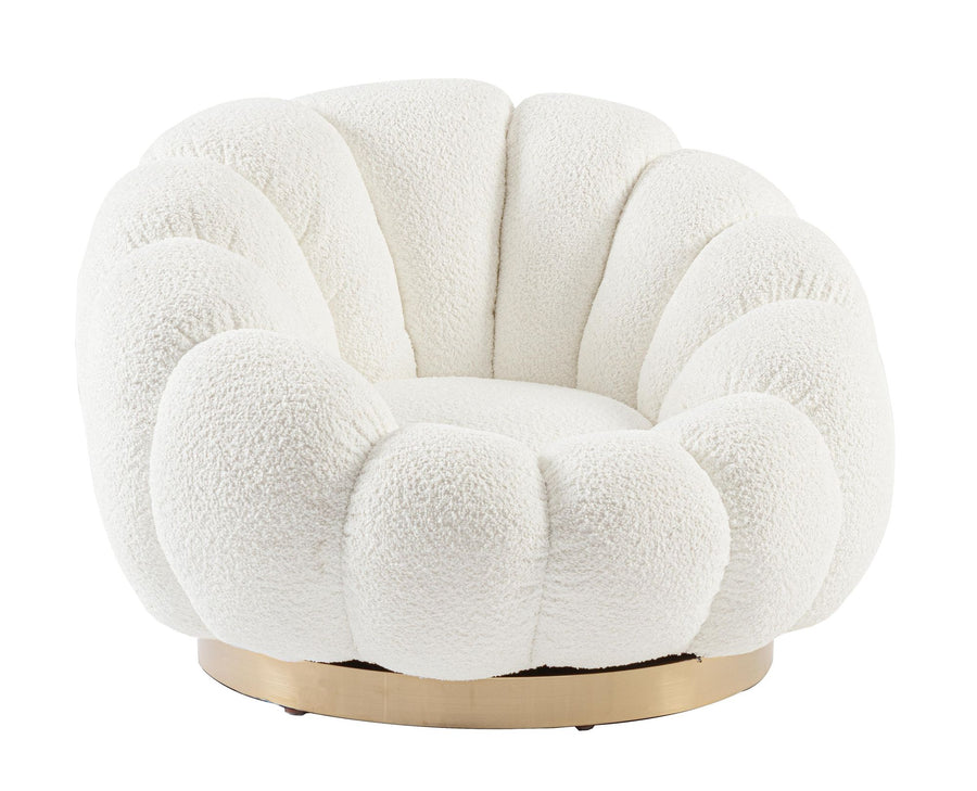 Indoor Sofa Sessel drehbar Florel Weiss in weiß | Bizzotto | zeitloses Design, hochwertig verarbeitet, ideal für Wohn- und Essbereich