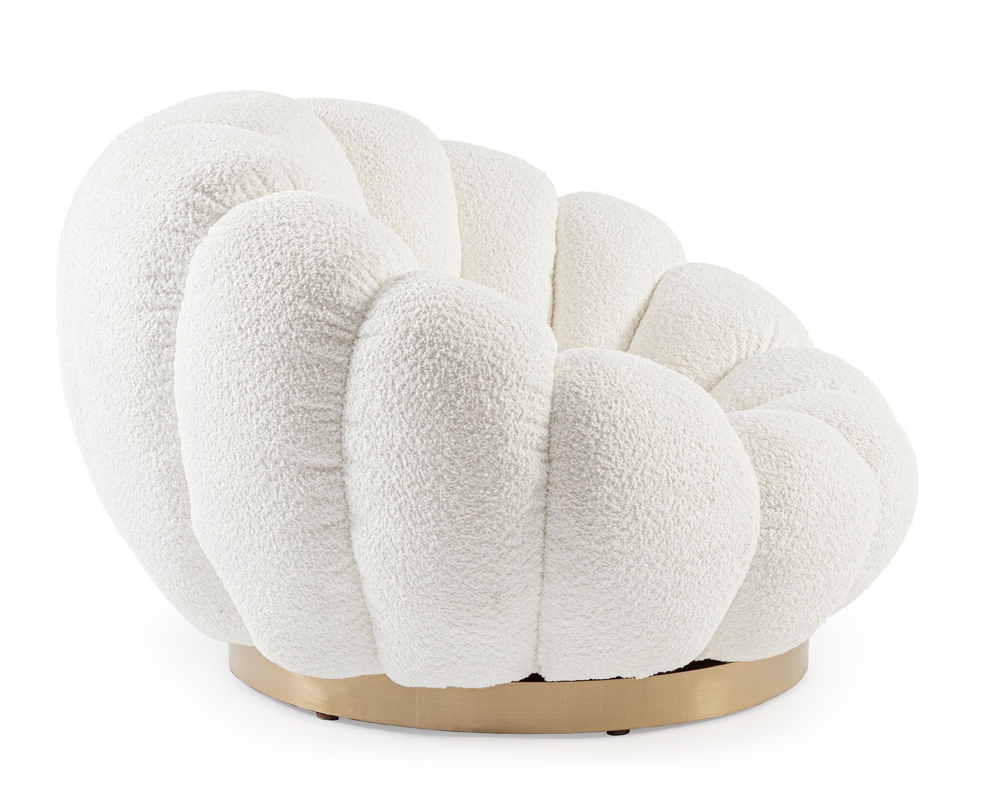 Indoor Sofa Sessel drehbar Florel Weiss im Wohnambiente | zeitloses Design, hochwertig verarbeitet, ideal für Wohn- und Essbereich | Ansicht 06