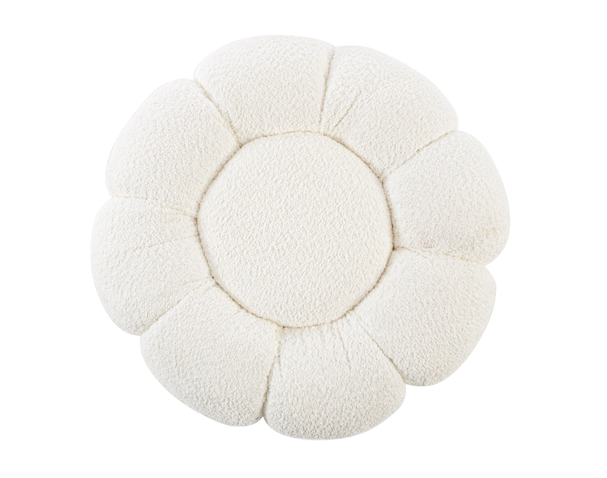 Indoor Sofa Pouf Pouf Florel Weiss im Wohnambiente | zeitloses Design, hochwertig verarbeitet, ideal für Wohn- und Essbereich | Ansicht 04