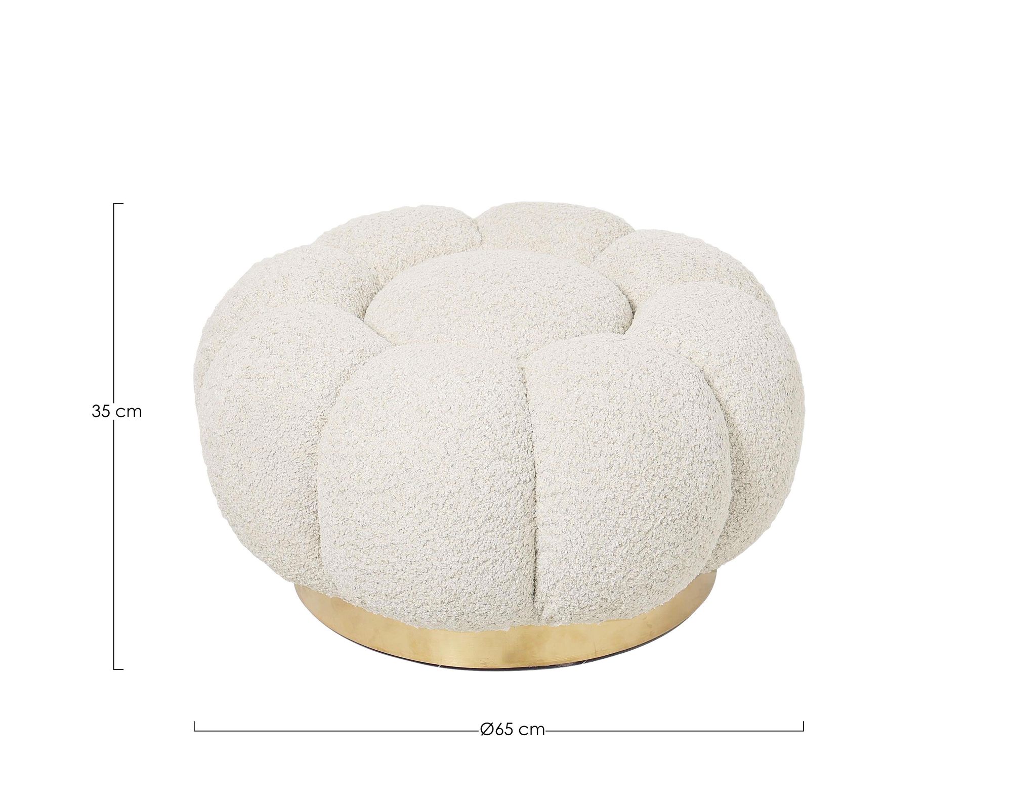 Indoor Sofa Pouf Pouf Florel Nat im Wohnambiente | zeitloses Design, hochwertig verarbeitet, ideal für Wohn- und Essbereich