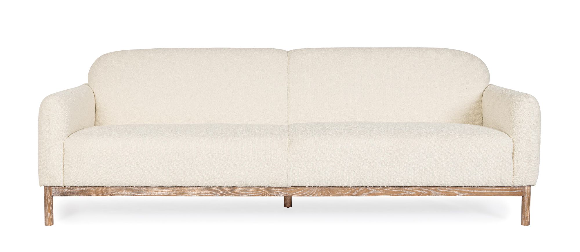 Indoor Sofa Sofa 3Pl Detroit Naturfarbe Boucle' im Wohnambiente aus Bouclé | zeitloses Design, hochwertig verarbeitet, ideal für Wohn- und Essbereich