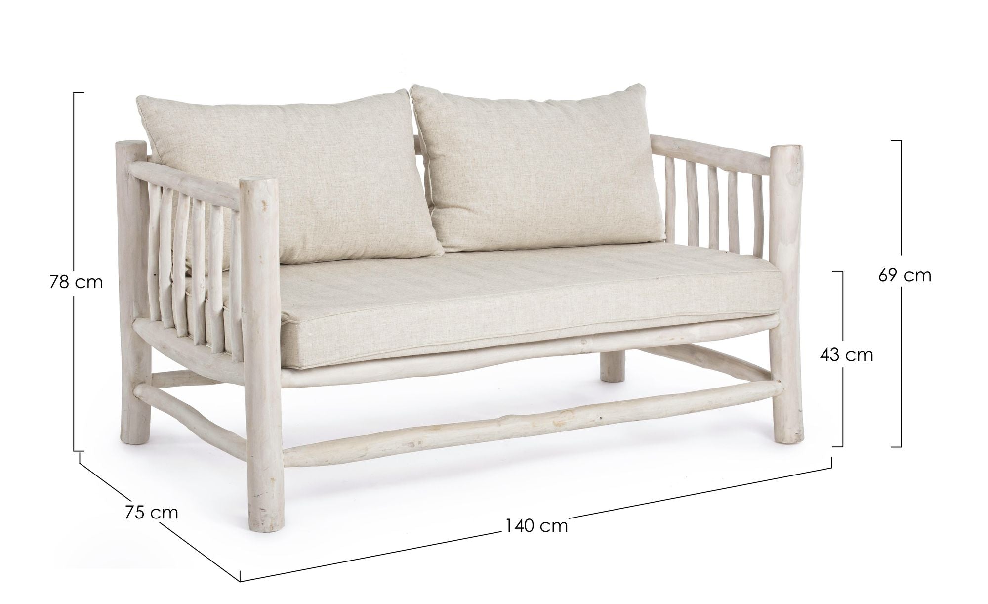 Indoor Sofa Sofa M-Kissen Sahel im Wohnambiente | zeitloses Design, hochwertig verarbeitet, ideal für Wohn- und Essbereich | Ansicht 04