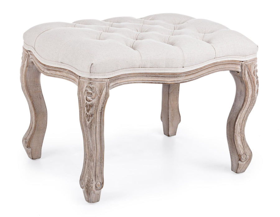 Indoor Sofa Hocker Fußbank Diva Naturale in natur | Bizzotto | zeitloses Design, hochwertig verarbeitet, ideal für Wohn- und Essbereich