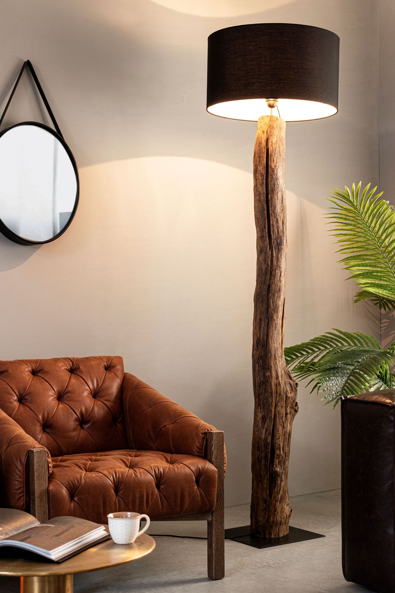 Indoor Sofa Sessel Harrison Vintage Braun im Wohnambiente | zeitloses Design, hochwertig verarbeitet, ideal für Wohn- und Essbereich | Ansicht 08