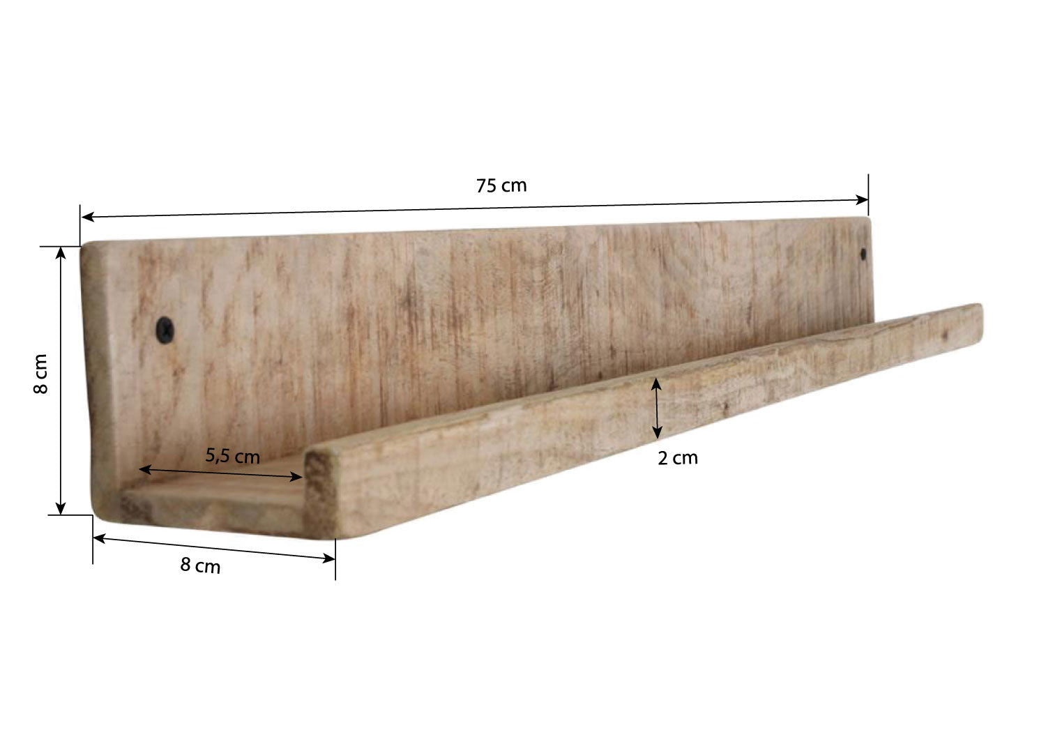 Timberline Mango Bilderleiste 75 cm an der Wand | STUFF Loft