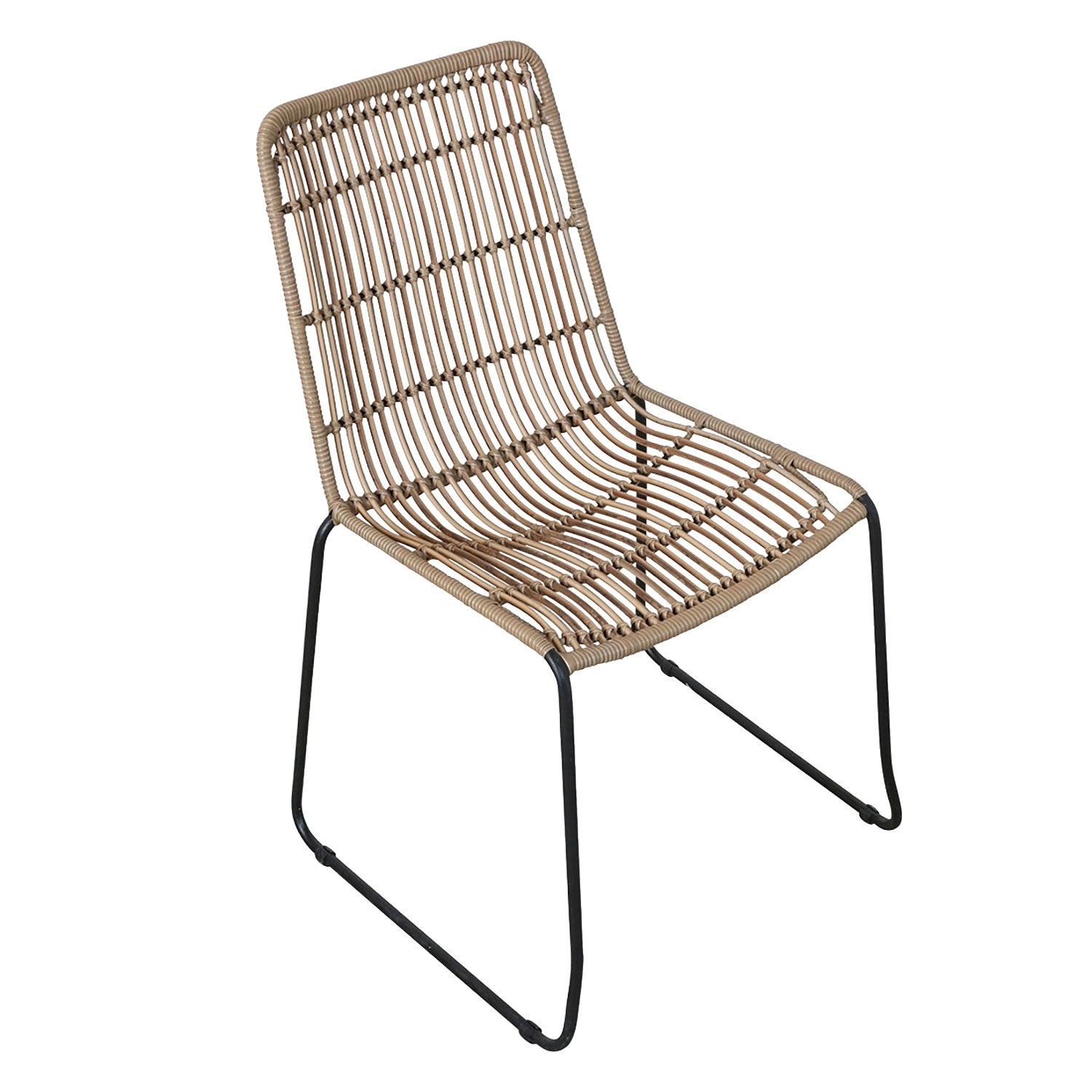 Stuhl Riva Weave in Naturfarbe aus Synthetik Rattan für Indoor und Outdoor | STUFF Loft