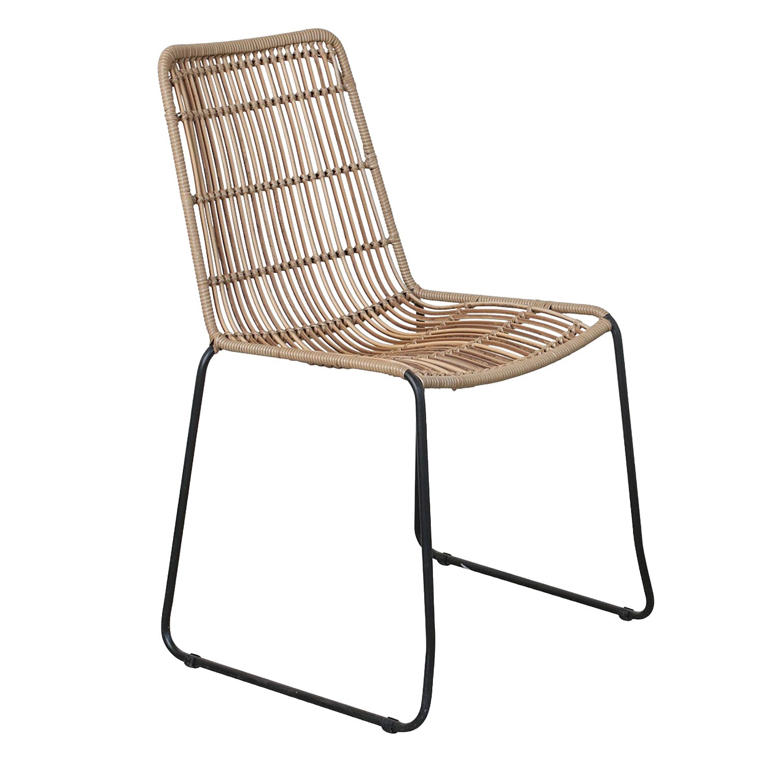 Stuhl Riva Weave in Naturfarbe aus Synthetik Rattan für Indoor und Outdoor | STUFF Loft