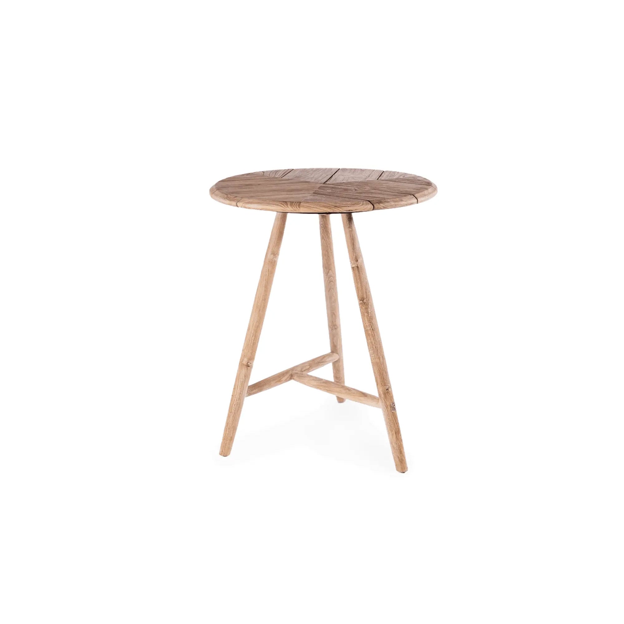 Runder Outdoor Bartisch Faye aus massivem Teakholz mit 75 cm Durchmesser und 95 cm Höhe | Gommaire bei STUFF Shop kaufen