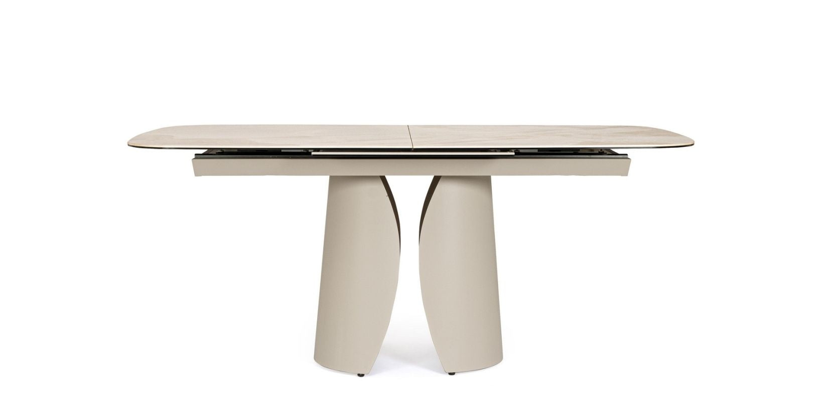 Ausziehtisch Ardis 180/240x95 Hell Beige von Bizzotto: hochwertig verarbeitet, stilsicher kombinierbar und ideal für Essbereich oder Wohnraum | bei STUFF Shop kaufen